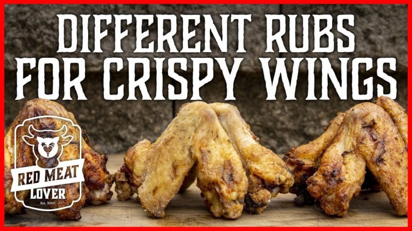 Different rubs for crispy chicken wings